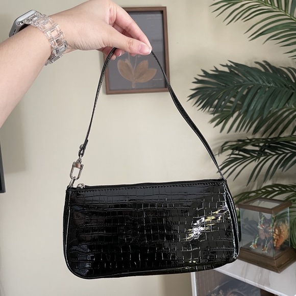 Handbags - y2k black baguette purse baguette bag